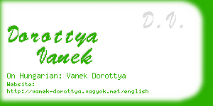 dorottya vanek business card